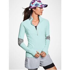 Athleta Lunar Half-Zip Pullover in Water Green XXS